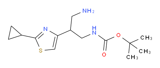 tert-butyl N-[3-amino-2-(2-cyclopropyl-1,3-thiazol-4-yl)propyl]carbamate