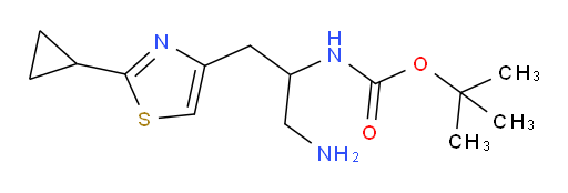 tert-butyl N-[1-amino-3-(2-cyclopropyl-1,3-thiazol-4-yl)propan-2-yl]carbamate