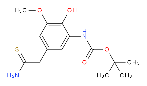 tert-butyl N-[5-(carbamothioylmethyl)-2-hydroxy-3-methoxyphenyl]carbamate