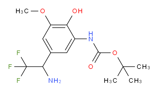 tert-butyl N-[5-(1-amino-2,2,2-trifluoroethyl)-2-hydroxy-3-methoxyphenyl]carbamate