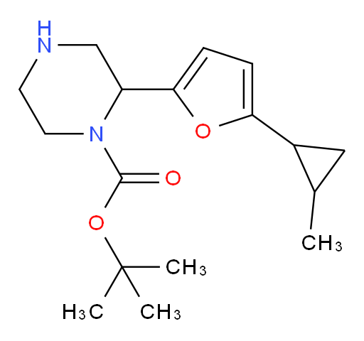 tert-butyl 2-[5-(2-methylcyclopropyl)furan-2-yl]piperazine-1-carboxylate