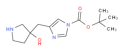 tert-butyl 4-[(3-hydroxypyrrolidin-3-yl)methyl]-1H-imidazole-1-carboxylate