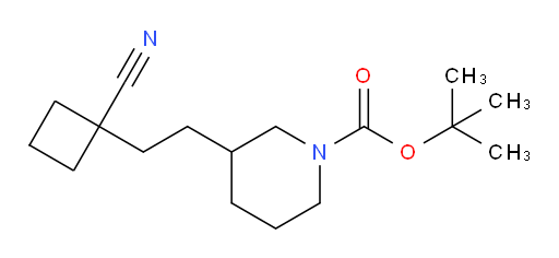 tert-butyl 3-[2-(1-cyanocyclobutyl)ethyl]piperidine-1-carboxylate