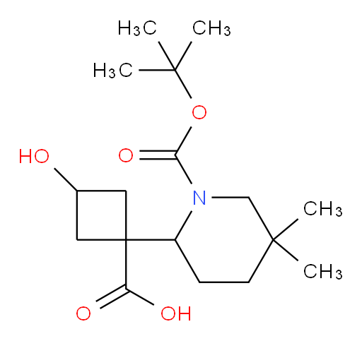 1-{1-[(tert-butoxy)carbonyl]-5,5-dimethylpiperidin-2-yl}-3-hydroxycyclobutane-1-carboxylic acid