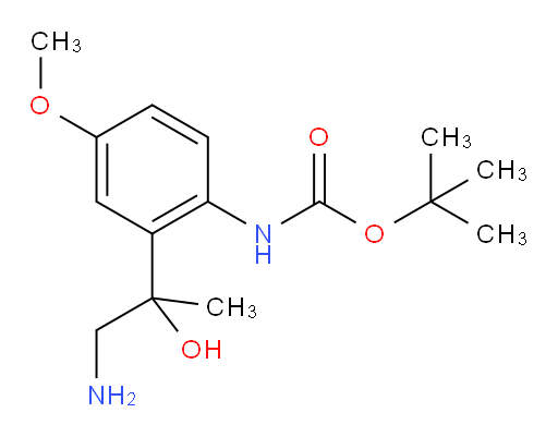 tert-butyl N-[2-(1-amino-2-hydroxypropan-2-yl)-4-methoxyphenyl]carbamate