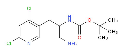 tert-butyl N-[1-amino-3-(4,6-dichloropyridin-3-yl)propan-2-yl]carbamate