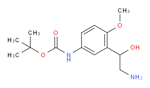 tert-butyl N-[3-(2-amino-1-hydroxyethyl)-4-methoxyphenyl]carbamate