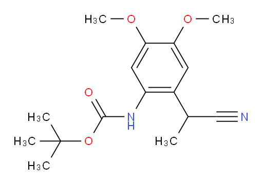 tert-butyl N-[2-(1-cyanoethyl)-4,5-dimethoxyphenyl]carbamate