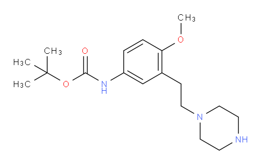tert-butyl N-{4-methoxy-3-[2-(piperazin-1-yl)ethyl]phenyl}carbamate