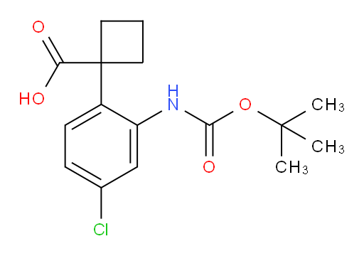 1-(2-{[(tert-butoxy)carbonyl]amino}-4-chlorophenyl)cyclobutane-1-carboxylic acid