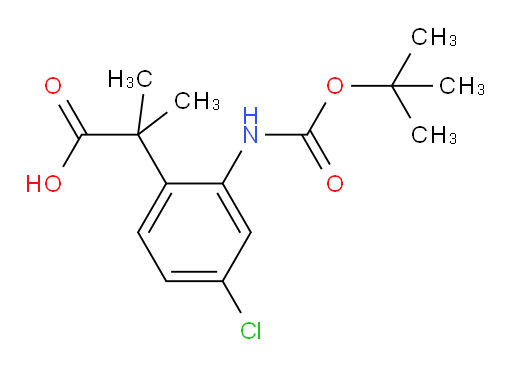 2-(2-{[(tert-butoxy)carbonyl]amino}-4-chlorophenyl)-2-methylpropanoic acid