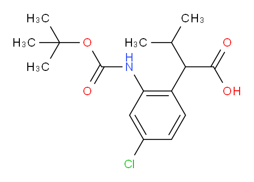 2-(2-{[(tert-butoxy)carbonyl]amino}-4-chlorophenyl)-3-methylbutanoic acid