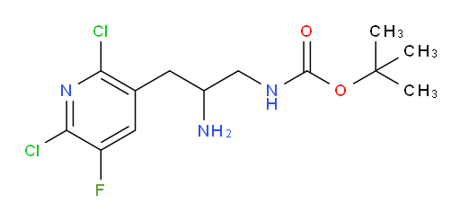 tert-butyl N-[2-amino-3-(2,6-dichloro-5-fluoropyridin-3-yl)propyl]carbamate