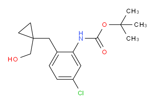 tert-butyl N-(5-chloro-2-{[1-(hydroxymethyl)cyclopropyl]methyl}phenyl)carbamate