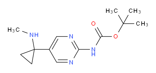 tert-butyl N-{5-[1-(methylamino)cyclopropyl]pyrimidin-2-yl}carbamate