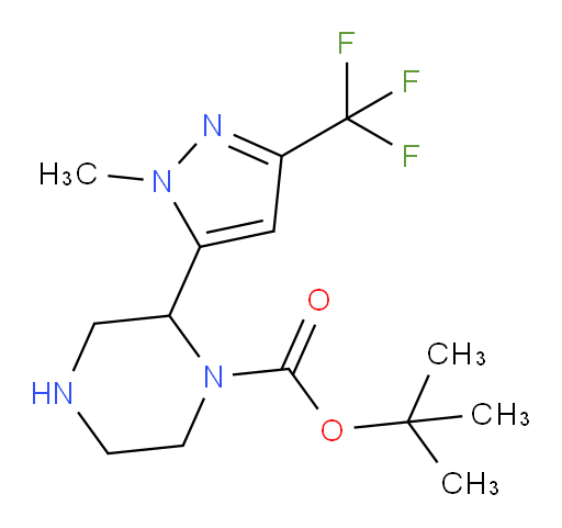 tert-butyl 2-[1-methyl-3-(trifluoromethyl)-1H-pyrazol-5-yl]piperazine-1-carboxylate