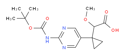2-[1-(2-{[(tert-butoxy)carbonyl]amino}pyrimidin-5-yl)cyclopropyl]-2-methoxyacetic acid