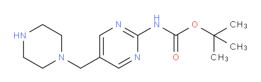 tert-butyl N-{5-[(piperazin-1-yl)methyl]pyrimidin-2-yl}carbamate