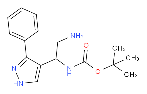 tert-butyl N-[2-amino-1-(3-phenyl-1H-pyrazol-4-yl)ethyl]carbamate