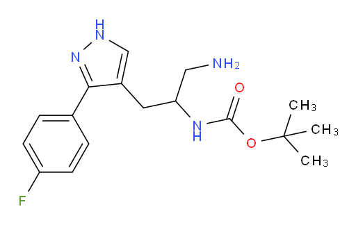 tert-butyl N-{1-amino-3-[3-(4-fluorophenyl)-1H-pyrazol-4-yl]propan-2-yl}carbamate