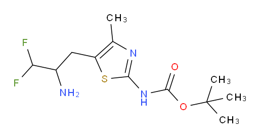 tert-butyl N-[5-(2-amino-3,3-difluoropropyl)-4-methyl-1,3-thiazol-2-yl]carbamate