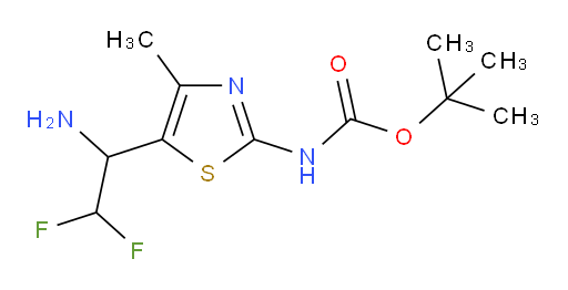 tert-butyl N-[5-(1-amino-2,2-difluoroethyl)-4-methyl-1,3-thiazol-2-yl]carbamate