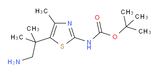 tert-butyl N-[5-(1-amino-2-methylpropan-2-yl)-4-methyl-1,3-thiazol-2-yl]carbamate