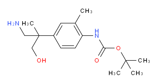 tert-butyl N-[4-(1-amino-3-hydroxy-2-methylpropan-2-yl)-2-methylphenyl]carbamate