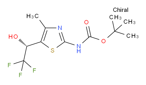 tert-butyl N-{4-methyl-5-[(1S)-2,2,2-trifluoro-1-hydroxyethyl]-1,3-thiazol-2-yl}carbamate