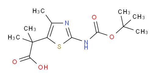 2-(2-{[(tert-butoxy)carbonyl]amino}-4-methyl-1,3-thiazol-5-yl)-2-methylpropanoic acid