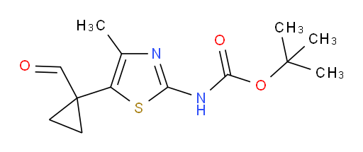 tert-butyl N-[5-(1-formylcyclopropyl)-4-methyl-1,3-thiazol-2-yl]carbamate