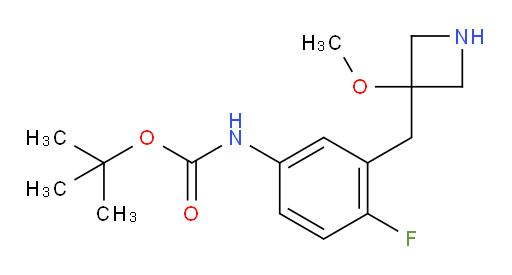 tert-butyl N-{4-fluoro-3-[(3-methoxyazetidin-3-yl)methyl]phenyl}carbamate