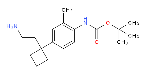 tert-butyl N-{4-[1-(2-aminoethyl)cyclobutyl]-2-methylphenyl}carbamate