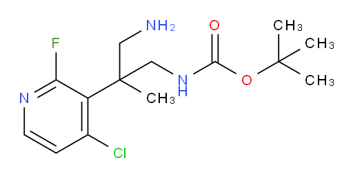 tert-butyl N-[3-amino-2-(4-chloro-2-fluoropyridin-3-yl)-2-methylpropyl]carbamate