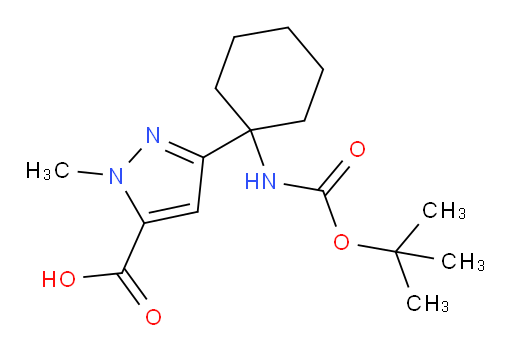 3-(1-{[(tert-butoxy)carbonyl]amino}cyclohexyl)-1-methyl-1H-pyrazole-5-carboxylic acid