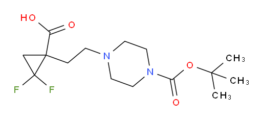 1-(2-{4-[(tert-butoxy)carbonyl]piperazin-1-yl}ethyl)-2,2-difluorocyclopropane-1-carboxylic acid