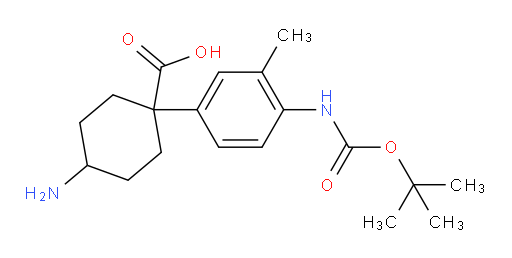4-amino-1-(4-{[(tert-butoxy)carbonyl]amino}-3-methylphenyl)cyclohexane-1-carboxylic acid