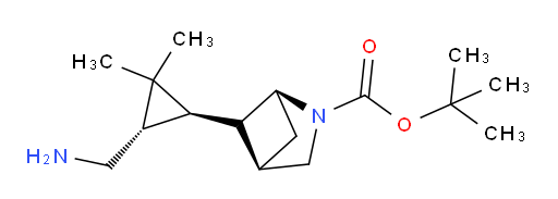 tert-butyl (1S,4R)-5-[(1RS,3SR)-3-(aminomethyl)-2,2-dimethylcyclopropyl]-2-azabicyclo[2.1.1]hexane-2-carboxylate