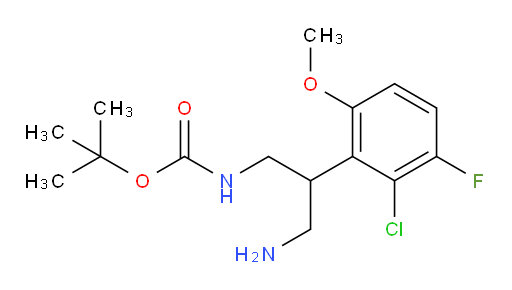 tert-butyl N-[3-amino-2-(2-chloro-3-fluoro-6-methoxyphenyl)propyl]carbamate