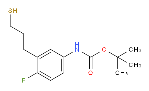 tert-butyl N-[4-fluoro-3-(3-sulfanylpropyl)phenyl]carbamate
