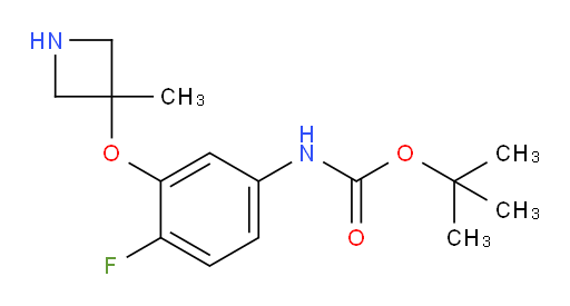tert-butyl N-{4-fluoro-3-[(3-methylazetidin-3-yl)oxy]phenyl}carbamate