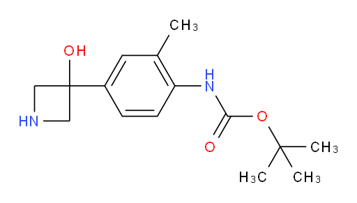 tert-butyl N-[4-(3-hydroxyazetidin-3-yl)-2-methylphenyl]carbamate