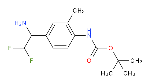 tert-butyl N-[4-(1-amino-2,2-difluoroethyl)-2-methylphenyl]carbamate