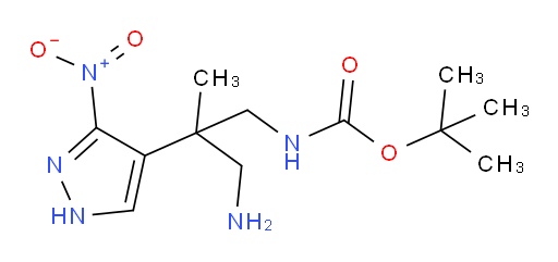 tert-butyl N-[3-amino-2-methyl-2-(3-nitro-1H-pyrazol-4-yl)propyl]carbamate