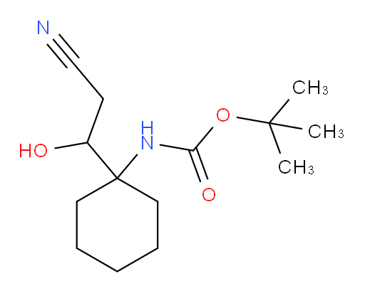 tert-butyl N-[1-(2-cyano-1-hydroxyethyl)cyclohexyl]carbamate