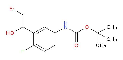 tert-butyl N-[3-(2-bromo-1-hydroxyethyl)-4-fluorophenyl]carbamate