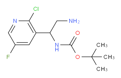 tert-butyl N-[2-amino-1-(2-chloro-5-fluoropyridin-3-yl)ethyl]carbamate
