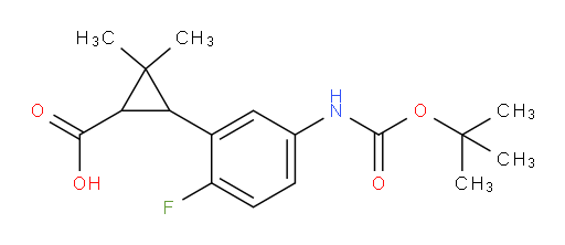 3-(5-{[(tert-butoxy)carbonyl]amino}-2-fluorophenyl)-2,2-dimethylcyclopropane-1-carboxylic acid