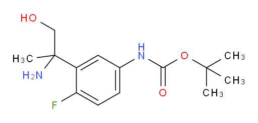 tert-butyl N-[3-(2-amino-1-hydroxypropan-2-yl)-4-fluorophenyl]carbamate