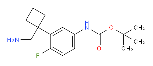 tert-butyl N-{3-[1-(aminomethyl)cyclobutyl]-4-fluorophenyl}carbamate